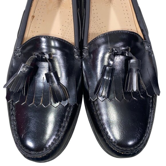 G.H. Bass & Co. Weejuns Tassel Loafers Black Leather Men’s Size 10 D - Picture 2 of 15